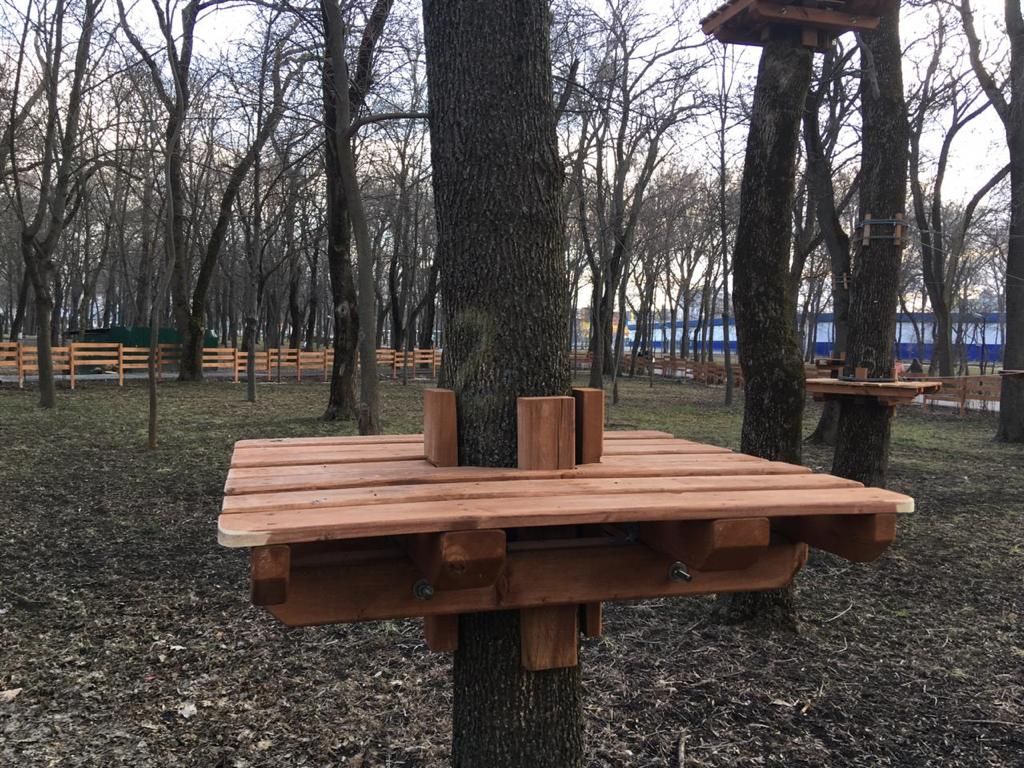 Закончили монтаж новых 4 маршрутов в веревочного парка в Ростове-на-Дону